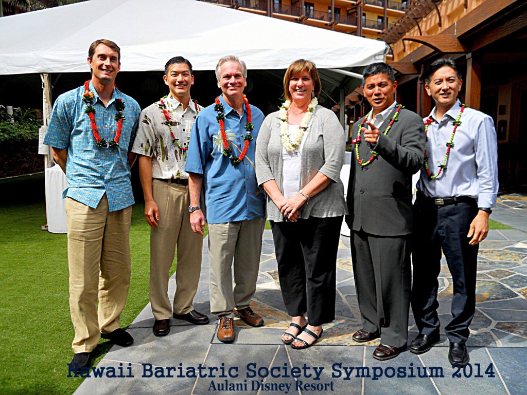 From left to right: Dr. Steven Fowler, Dr. Brian Wong (Kaiser), Dr. Alan Wittgrove (guest speaker), Dr. Peggy Latare (Kaiser), Dr. Robert Lim (Tripler), Dr. Mark Yamamura (Kaiser)